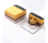 Bloc-Notes 3d, Non-Collant, Modèle De Château En Papier Avec Étui D'affichage, Cristal Clair, 8 X 8 X 3.8 Cm, 120 Feuilles, Bloc-Notes 3d