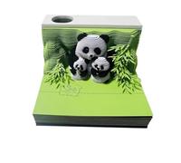 bloc-notes 3d, notes autocollantes 3d, Calendrier créatif 2025, Calendrier Panda, Notes autocollantes DIY, Panda, Trésor national de la Chine(NOTE)