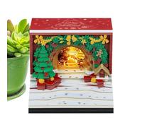 Bloc-Notes 3D Planneur Décoratif avec Arche de Noël Lumineuse à LED