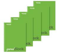 Bloc-notes à carreaux A5 OFFICER PRODUCTS, lot de 10 à 10 pièces/100 feuilles/200 pages/bloc-notes, bloc de papier, pour l'école et le bureau/collé sur le dessus