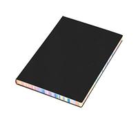 Bloc-notes à couverture souple en polyuréthane avec ruban marque-page, 100 feuilles de papier pour soins des yeux, fournitures scolaires, bloc-notes ligné large ligné pour enfants en cuir