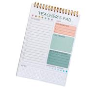 Bloc-notes à double spirale pour enseignant, 52 feuilles pour planification quotidienne et planification de cours, gestion des tâches