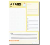Bloc-notes A faire. Outil d'organisation polyvalent et différent pour noter tout ce que vous avez à faire : To do list, notes, idées, pensées, objectifs. Format A5-50 pages