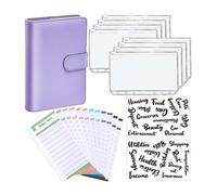 Bloc-Notes À Feuilles Mobiles De Haute Qualité Avec Pochette Zippée, Feuilles Budgétaires Et Étiquettes Pour La Maison, Le Bureau Ou L'école