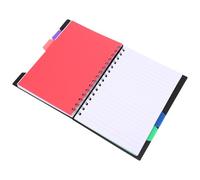Bloc-notes à Spirale Noir en Pp, Organisation Multi-sections pour Notes | Papier de Pâte de Bois Lisse, Pages Faciles à Tourner, pour Voyages et Projets