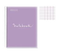 Bloc-notes A4 - MIQUELRIUS - Emotion - 160 pages - Grands carreaux - Couverture lavande