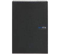 Bloc-notes - A4 - Petits carreaux - Spirales - 120 feuilles - Papier 70g - Noir - Miquelrius Noir