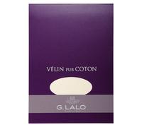 Bloc-notes A5 avec 40 feuilles G.Lalo Velin pur Coton Blanc 148x210 mm