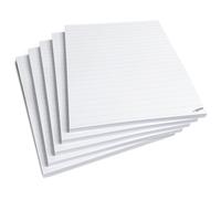 Bloc-notes A5 ligné - Lot de 5 blocs DIN A5 - 50 feuilles par bloc - Déchirable - Papier blanc de 80 g/m² - Pour notes, pensées