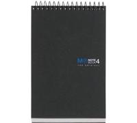 Bloc-notes - A6 - Petits carreaux - Spirales - 120 feuilles - Papier 70g - Noir - Miquelrius Noir