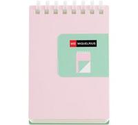 Bloc notes - A7 - 75x105mm - 80 pages blanches - Spirales - Rose/Turquoise - Miquelrius
