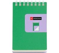 Bloc notes - A7 - 75x105mm - 80 pages blanches - Spirales - Vert/Violet - Miquelrius