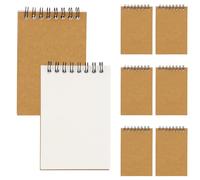 Bloc-notes A7, Lot de 8 Petits Bloc Notes Spirale Lignés 70 Feuilles, Petit Carnet de Notes de Poche, Carnet de Croquis Vierge à Feuilles Détachables, Mini carnet pour Mémos, Bureau, école, Maison