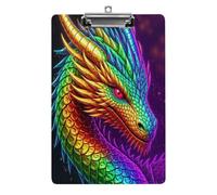 Bloc-notes acrylique A4 Dragon néon arc-en-ciel