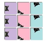 Bloc-Notes Adhésif 9 Pièces Note Repositionnable 50 Feuilles Par Bloc 3x3 Pouces Rappel De Sur Journal Réutilisables Pour Livres