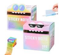 Bloc-notes Adhésif À Motif De Monstres Mignons - 105 Feuilles/rouleau, Boîtes Notes Autocollantes, Boîte Distribution Papier, Blocs-notes Détachables Aux Couleurs Pastel Amusantes(2pcs C)