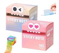 Bloc-notes Adhésif À Motif De Monstres Mignons - 105 Feuilles/rouleau, Boîtes Notes Autocollantes, Boîte Distribution Papier, Blocs-notes Détachables Aux Couleurs Pastel Amusantes(2pcs a)