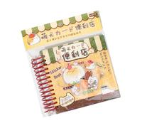 Bloc-notes Adhésif À Reliure Double Fil 42 Feuilles D'autocollants De Scrapbooking Découpés Et Inscriptibles Pour La Journalisation Quotidienne Prise De Notes Autocollant Mémo Adhésif