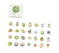 Bloc-notes adhésif à thème mignon, 56 feuilles de papier pour scrapbooking, rappel, carnet, agenda, dessert, bloc-notes
