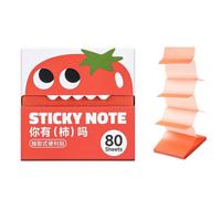 Bloc-notes adhésif avec feuilles détachables, Persimmon | 80 notes adhésives 76 X 76 mm pour rappels de bureau et organisation quotidienne