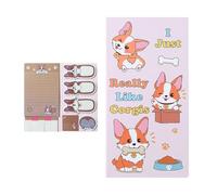 Bloc-notes adhésif jolis onglets d ' ensemble de notes autocollantes en forme d ' animal de dessin animé bloc-notes pratiques accessoires de bureau scolaire Cartoon Animal Stickier Note Set