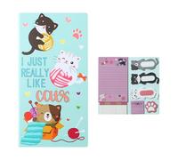 Bloc-notes adhésif jolis onglets d ' ensemble de notes autocollantes en forme d ' animal de dessin animé bloc-notes pratiques accessoires de bureau scolaire Cartoon Animal Stickier Note Set