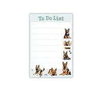 Bloc-notes adhésifs berger allemand pour liste de choses à faire | Cadeaux kawaii pour les amoureux des chiens pour femme | Notes adhésives pour bureau et école 10,2 x 15,2 cm 50 pages