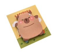 Bloc-notes adhésifs Capybara de dessin animé, pages de mémo d'écriture d'animaux, Notes autocollantes créatives et blocs-notes pour des rappels rapides, Blocs-notes et pages mémo à usage