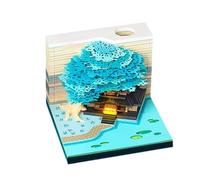 Bloc-notes adhésives 3D sculpture de bureau 2027 avec éclairage LED | Calendrier interactif décoratif pour maison, école, dortoir, appartement, chambre à coucher, salon, bibliothèque