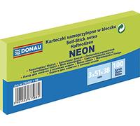 Bloc-notes adhésives DONAU, 38x51mm, 3x100 feuilles, néon, vert