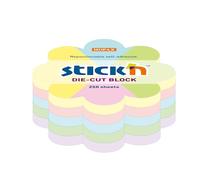 Bloc-notes adhésives en forme de fleur | 250 feuilles - Fabriqué en papier - Assortiment de couleurs pastel - Dimensions 6,7 x 6,7 cm Mimbek