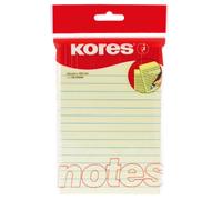 Kores – Notes repositionnables Pastel jaune n46510 G – 150 x 100 mm, lignées – 100 feuilles