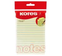 Kores – Notes repositionnables Pastel jaune n46510 G – 150 x 100 mm, lignées – 100 feuilles