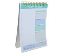 Bloc-notes Agenda à Double Spirale, Planification Quotidienne Portable | Feuilles Détachables, Version Anglaise, Papier Vert Décoratif, pour Bureau et Organisation des Activités