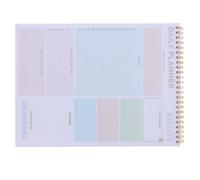 Bloc-notes Agenda Quotidien A4 Rose, Couverture PVC, Pages sans Date | Dos Cartonné, Reliure Double Fil, Suivi D’habitudes, pour Étudiants et Bureau, Listes et Emplois