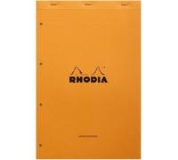 Bloc-Notes Agrafé N°119 Audit Orange - A4+ 21 X 31,8 Cm- Pré-Imprimé Multicolonnes - 80 F Détachables Perf 4 Trous - Papier Jaune 80 G/M² - Carte Enduite - Paquet De 5 Blocs