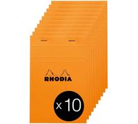 Bloc-Notes Agrafé N°140 Message Orange - 11x17 Cm - Pré-Imprimé Informations Rdv Et Téléphone - 80 Feuilles Détachables, Papier Clairefontaine Blanc 80 G/M²- Paquet De 10 Blocs