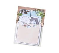 Bloc-notes amovible imprimé animal pour l'organisation de la maison et du bureau, feuilles d'écriture adhésives recyclables, bloc-notes animal