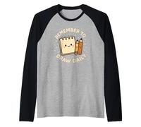 Bloc-Notes Amusant avec Inscription « Remember to Draw Daily » Manche Raglan