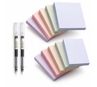 Bloc Notes Autocollant Pastel sans Residu pour Bureau Ecole Travail Organisation Taches Reminrs, 5 grands+5 petits carnets