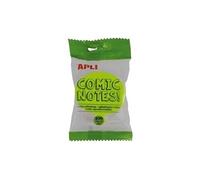 APLI 16278 Bloc de 200 feuilles de notes adhésives 70 x 70 mm 4 couleurs assorties fluorescentes