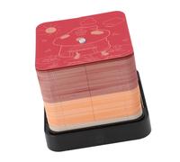 Bloc-notes calendrier 3D avec Mémo Post-it fait main, rouge, 9,8x9,8x8,5 cm