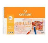 Bloc-Notes Canson Basik Lisse Microperforé 150 G 20 Volets 10 Unités Spirale (32,5 X 46 Cm)