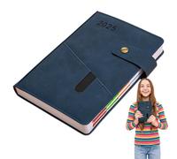 Bloc-notes Choses de, carnet à couverture rigide, journal de planification mensuelle en cuir PU - Bloc-notes 'agenda de 365 jours, livre 'agenda des événements pour travail, étude, planification, aff