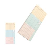 Bloc-notes collant coloré avec lignes adhésives puissantes pour l'organisation de la maison et de l'école, bloc-notes à déchirer, design en trois parties, papier recyclé, ne traverse pas l'écriture