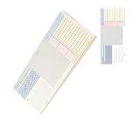 Bloc-notes collant coloré avec lignes adhésives puissantes pour l'organisation de la maison et de l'école, bloc-notes à déchirer, design en trois parties, papier recyclé, ne traverse pas l'écriture