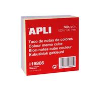 Bloc-Notes Cube 100 X 100 Mm 500 Feuilles Couleurs Pastel - Apli