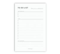 Bloc-notes de 14 x 21,6 cm avec organiseur de tâches comprenant des sections pour les priorités, les listes de choses à faire et le suivi pour demain. Parfait pour le bureau, la maison, l'école et le