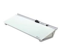 Nobo Bloc-notes personnel surface en verre trempé L.46 x P.15 cm - Blanc brillant