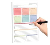 Bloc-notes de liste de contrôle, carnet de planification des tâches non daté, 21 x 14 cm, planificateur de productivité portable, matériau en papier, accessoire de bureau à domicile, organisateur de